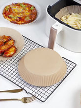 Forma De Airfryer Descartável Redondo Antiaderente Para Cozimento Papel Fritadeira Cozimento Protetor Forro Tapete 50,100,150,200,300 Unidades